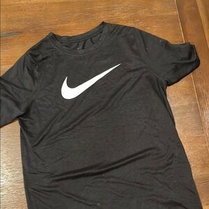Nike Black and White Shirt with Swoosh Logo Boys XL